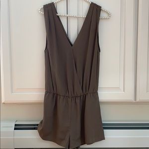 Naked Zebra Green Taupe Romper S